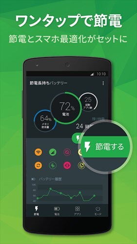 電池節約！節電超長持ちバッテリーセーバー（電池節約＆最適化）