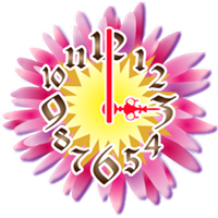 キラキラデザインアナログ時計ウィジェット無料