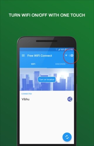 Wifi 接続を開く