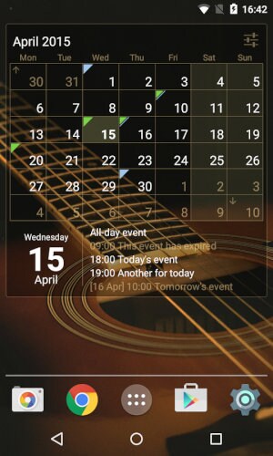 Calendar Widget (key)