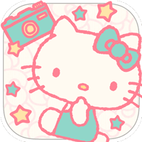 ハローキティコラージュ かわいいスタンプで写真加工!
