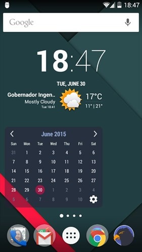 Month Calendar Widget